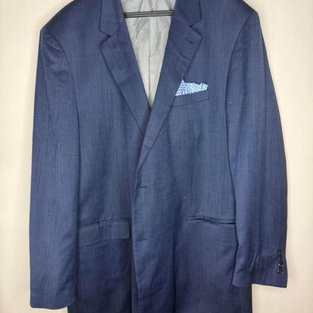 Paul Fredrick Blue Classic Fit Blazer 52L